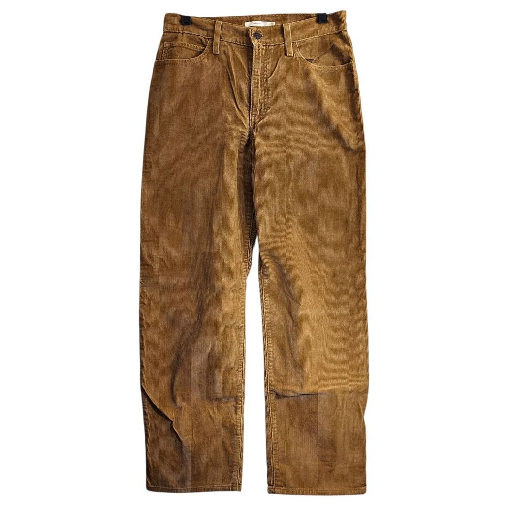 LEVI'S Pants 94 BAGGY Womens 28X31 Brown CORDUROY Relaxed Mid Straight Leg Y2K